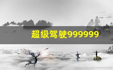 超级驾驶999999钞票版2021,超级驾驶破解无限钞票版