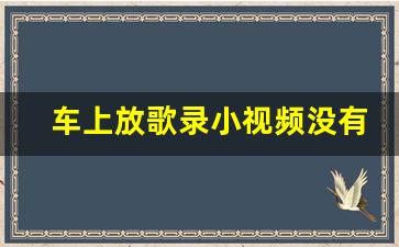 车上放歌录小视频没有声音