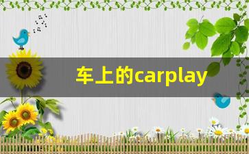 车上的carplay突然没有了,carplay车载中无法显示该页面