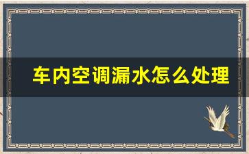 车内空调漏水怎么处理