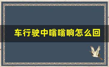 车行驶中嗡嗡响怎么回事,汽车低速不响高速嗡嗡响