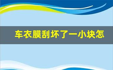 车衣膜刮坏了一小块怎么补,车衣可以补一小块吗