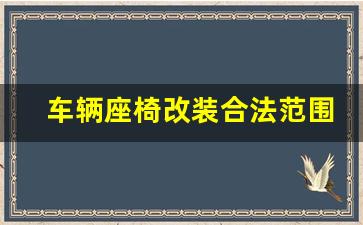 车辆座椅改装合法范围,国家允许车辆改装范围