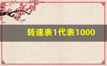 转速表1代表1000转吗,车子刚启动转速表就在1