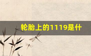 轮胎上的1119是什么日期,轮胎生产日期1521