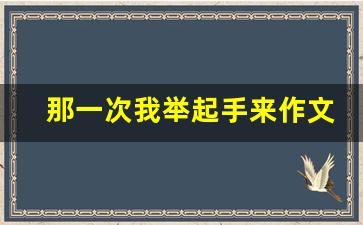 那一次我举起手来作文600字,举起手来2观后感800字