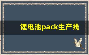 锂电池pack生产线