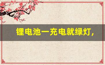 锂电池一充电就绿灯,重新激活锂电池最简单的方法