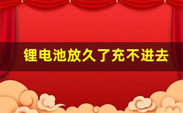 锂电池放久了充不进去电怎么激活,48v锂电池个人修复方法视频