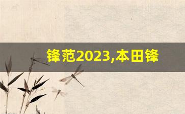 锋范2023,本田锋范哪一年最好