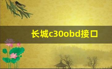 长城c30obd接口位置,腾翼c30obd通讯不成功