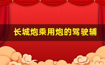 长城炮乘用炮的驾驶辅助,长城炮乘用版舒适度怎么样