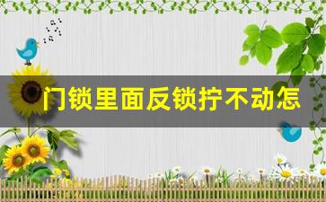 门锁里面反锁拧不动怎么解决,防盗门里面小旋钮锁了外面怎么办