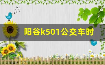 阳谷k501公交车时刻表,聊城去阳谷的公交车时间表