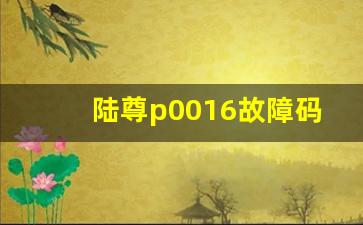 陆尊p0016故障码解决步骤,07款陆尊P0016