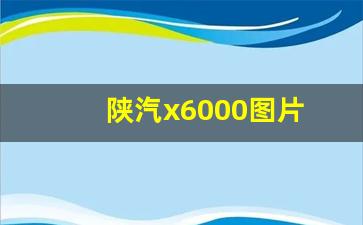 陕汽x6000图片