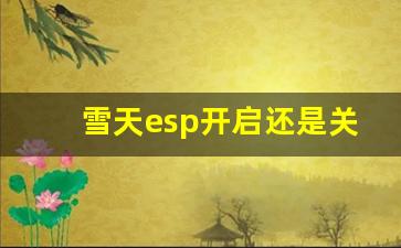 雪天esp开启还是关闭,esp关闭了车子更好开了