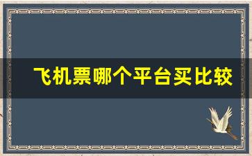 飞机票哪个平台买比较便宜,订机票的最佳时间