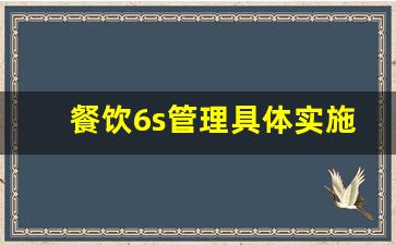 餐饮6s管理具体实施方法标准