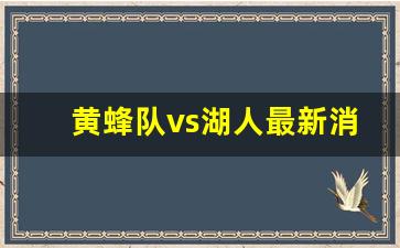 黄蜂队vs湖人最新消息